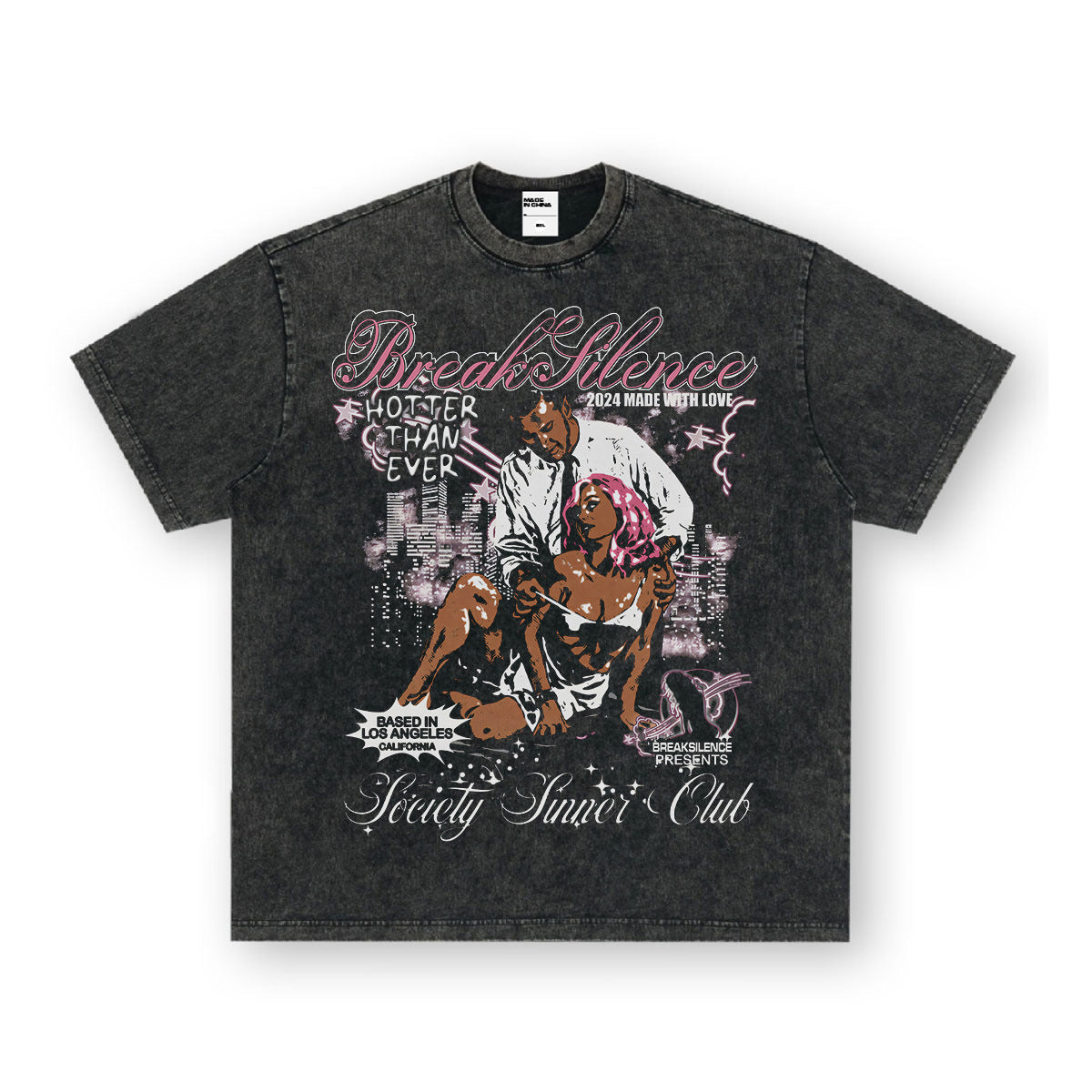Vintage T-shirts American Vintage Print Short Sleeve T-Shirt Autumn