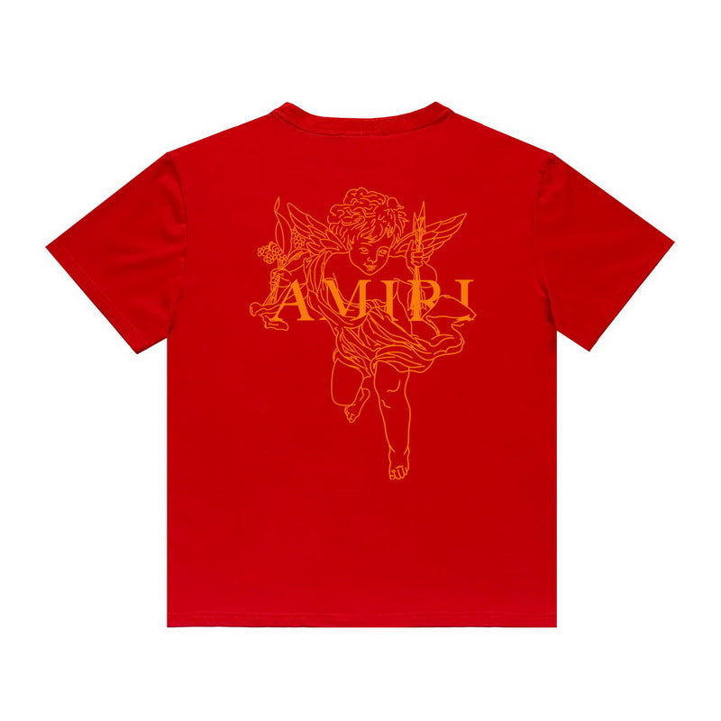 Amiri T Shirt Printed Casual Hip Hop round Neck Short Sleeve T-shirt