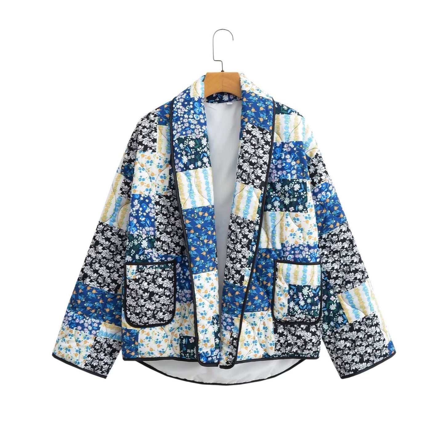 Women Cotton Coat Double Pocket Jacket Fashion