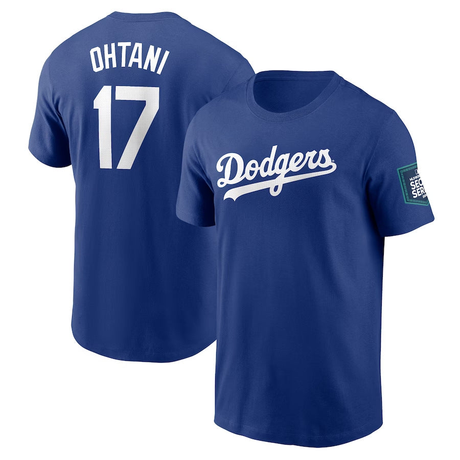 MLB T-Shirts MLB Dodge Priest T-Shirt Otani Shohei Ball Jacket Short Sleeve T-Shirt