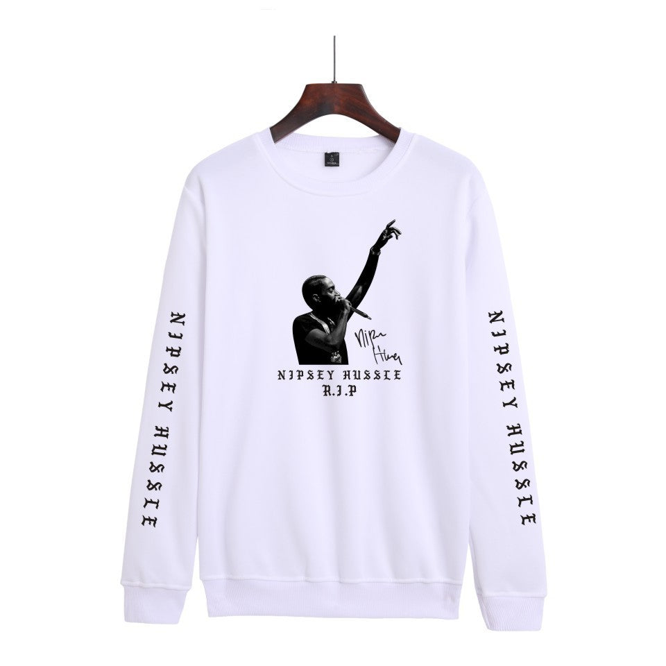 Nipsey Hussle Hoodie Rap Men's and Women's Loose round Neck Sweater