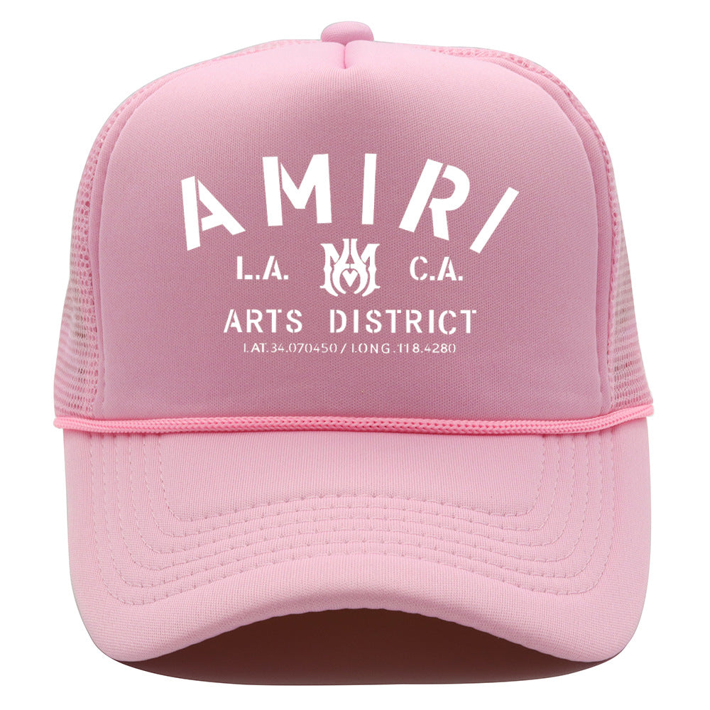 Amiri Hat Alphabet Print Shade Baseball Cap Outdoor Cap