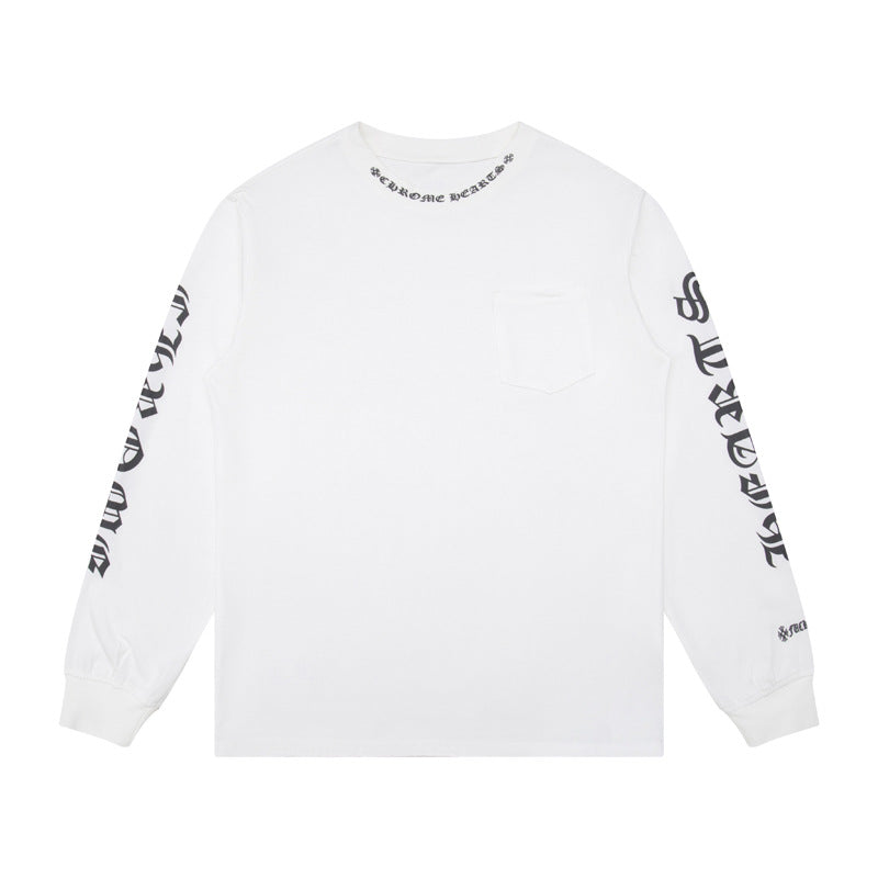 Chh Chrome Heart Long Sleeve Shirt Unisex Fashion Loose Long Sleeve Shirt