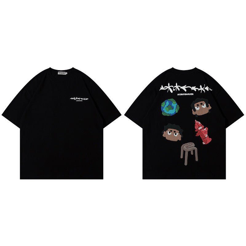Men's T-Shirt Printed T-shirt Men's and Women's Short Sleeve