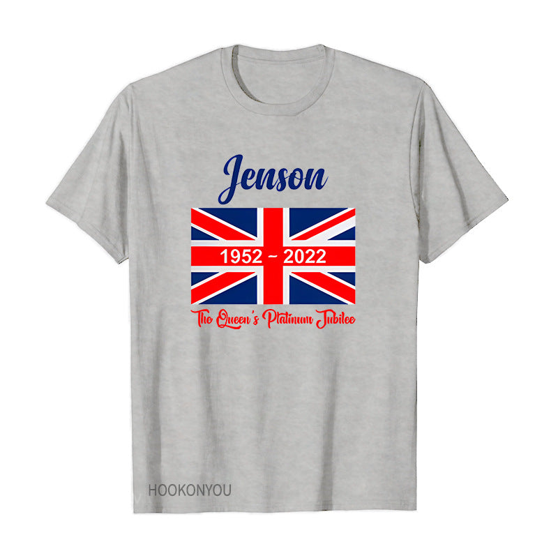 Inspired by Queen's Platinum Jubilee 2022 Elizabeth 70 Years T-shirt Printed Short Sleeve T-shirt