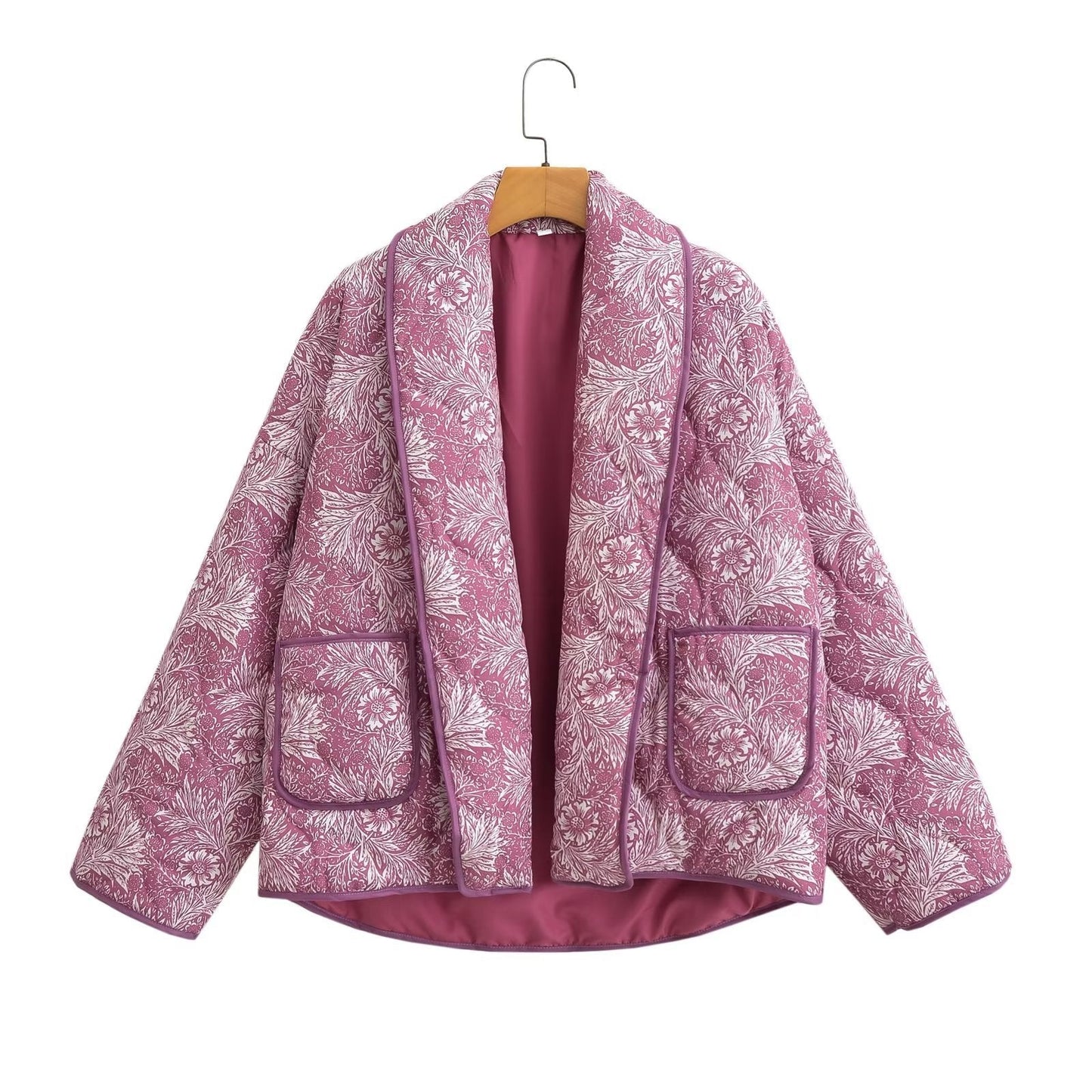 Women Cotton Coat Double Pocket Jacket Fashion