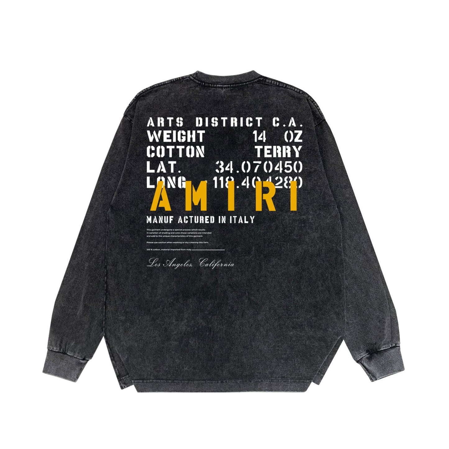 Amiri Long-Sleeve Shirt Vintage Distressed Long Sleeve T-shirt