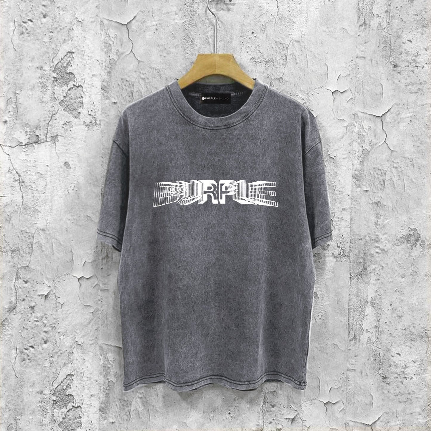 Purple Brand Distressed T Shirts Short Sleeve