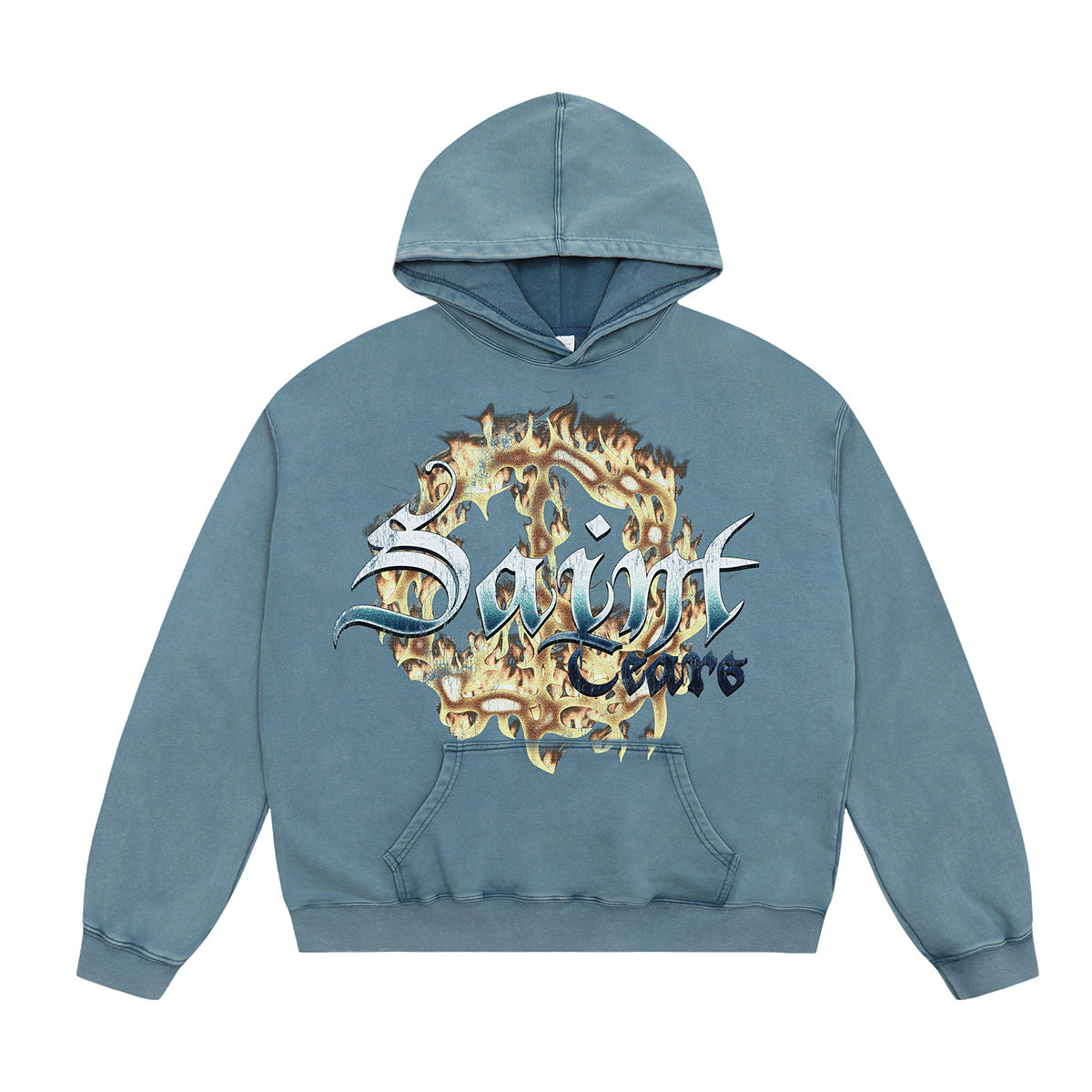 Unisex Hoodies Saint Michael Old Casual Loose Sweater