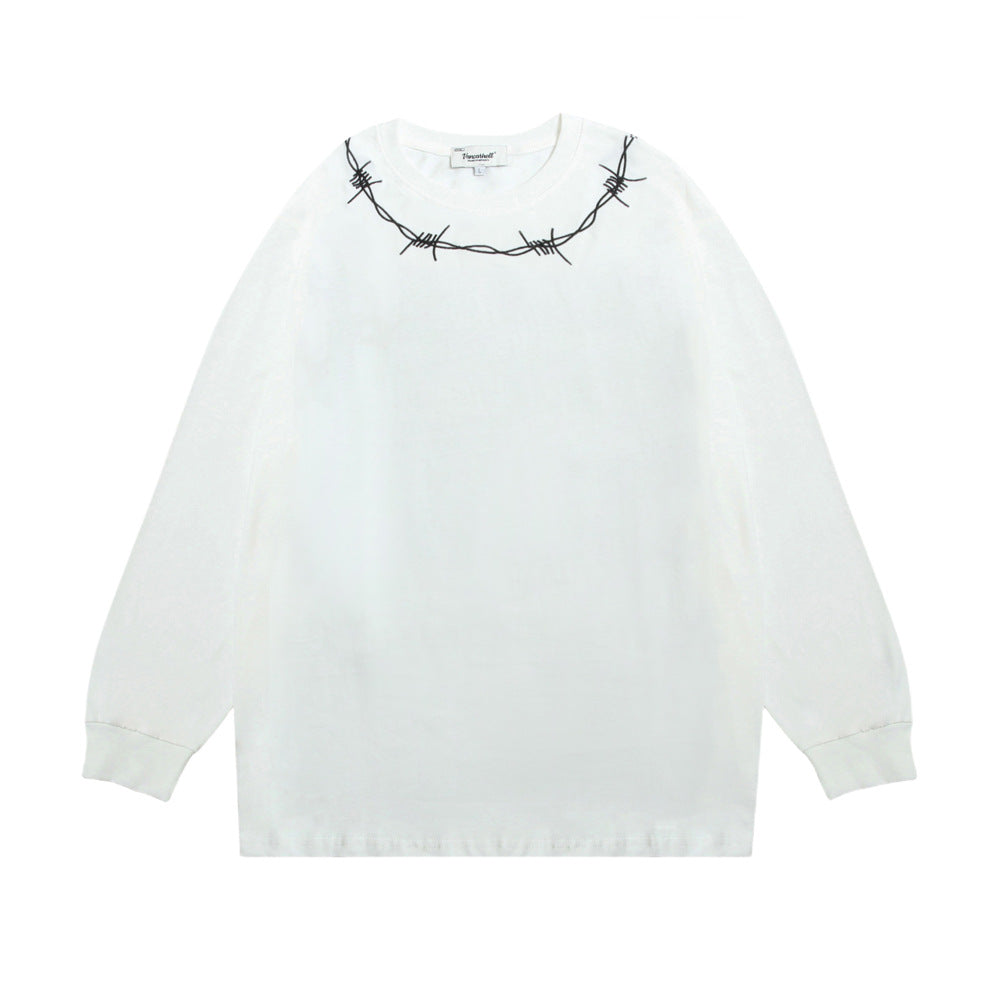 Men Long Sleeve T-Shirt Trendy Loose round Neck