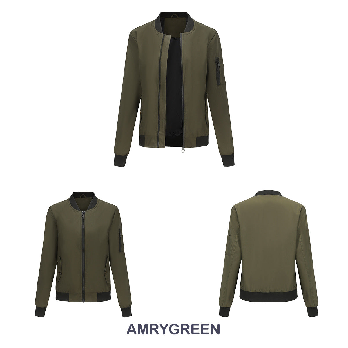 Women's Trench Coat Spring and Autumn Thin Flight Jacket Women's Casual Long Sleeve Coat Women's Loose Lapel Baseball Uniform