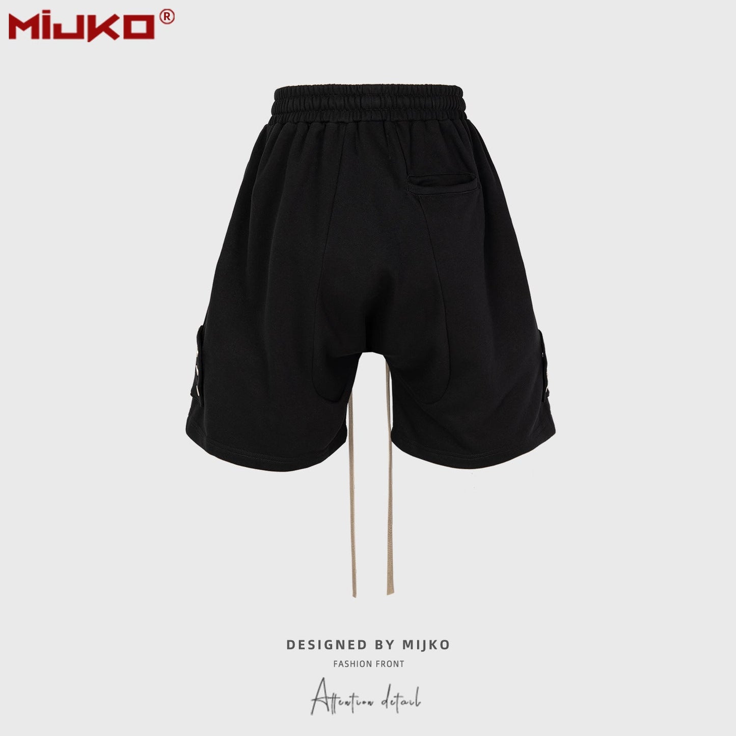 MIJKO Mens Shorts Zip-breasted Casual Unisex Shorts