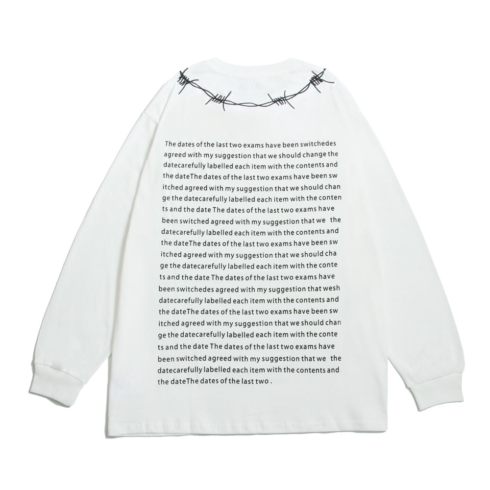 Men Long Sleeve T-Shirt Trendy Loose round Neck