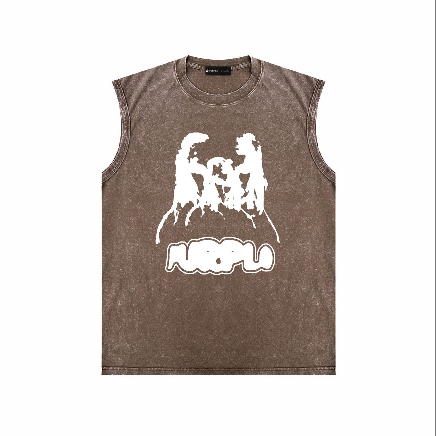 Purple Brand Distressed Tank T Shirts Distressed Sleeveless T-shirt Vest