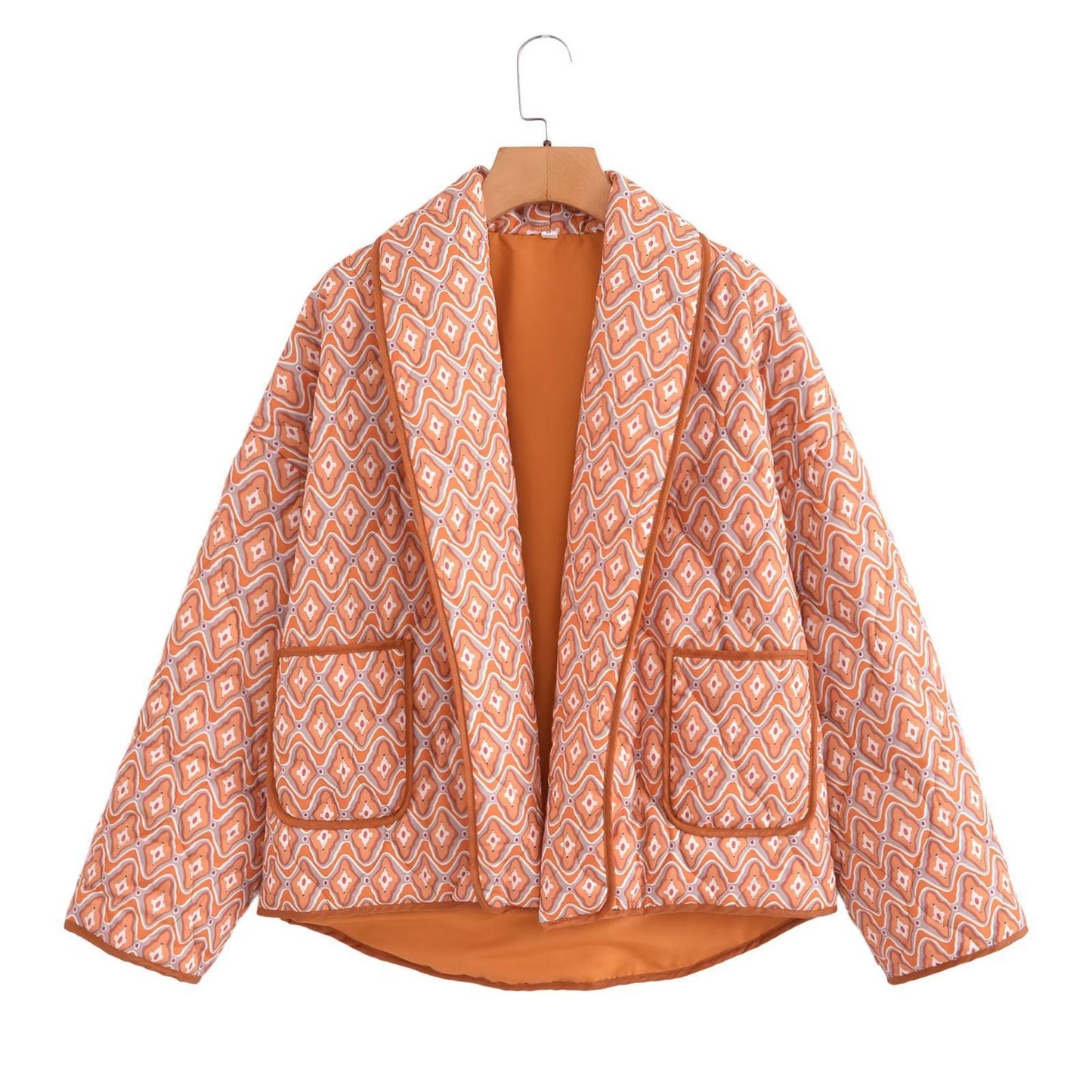 Women Cotton Coat Double Pocket Jacket Fashion