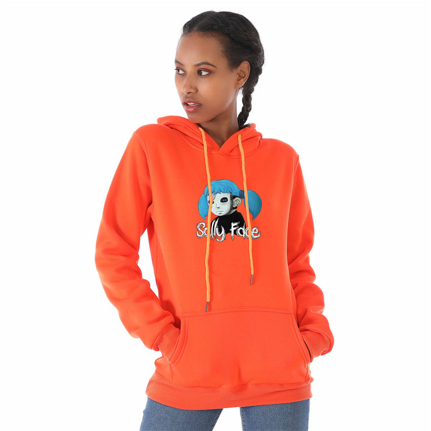 Sally Face Hoodie Sally Face Game Character Printing plus Velvet for Women