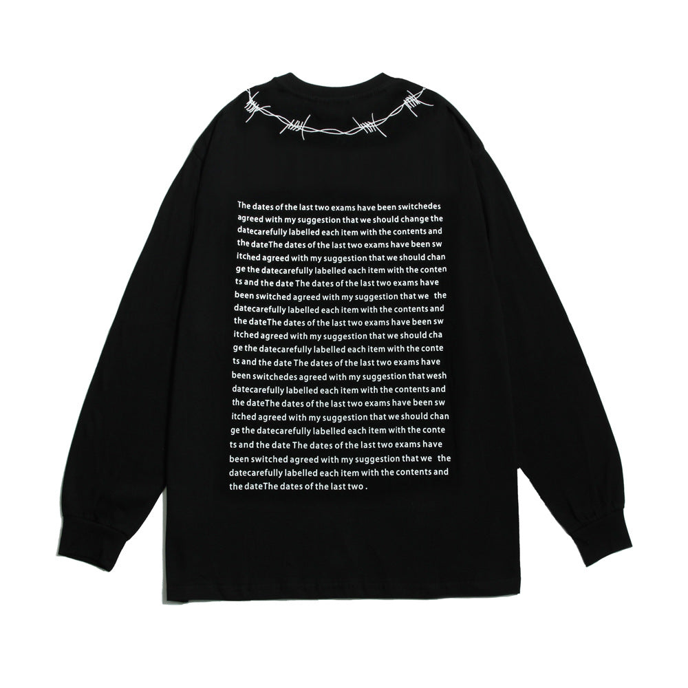Men Long Sleeve T-Shirt Trendy Loose round Neck