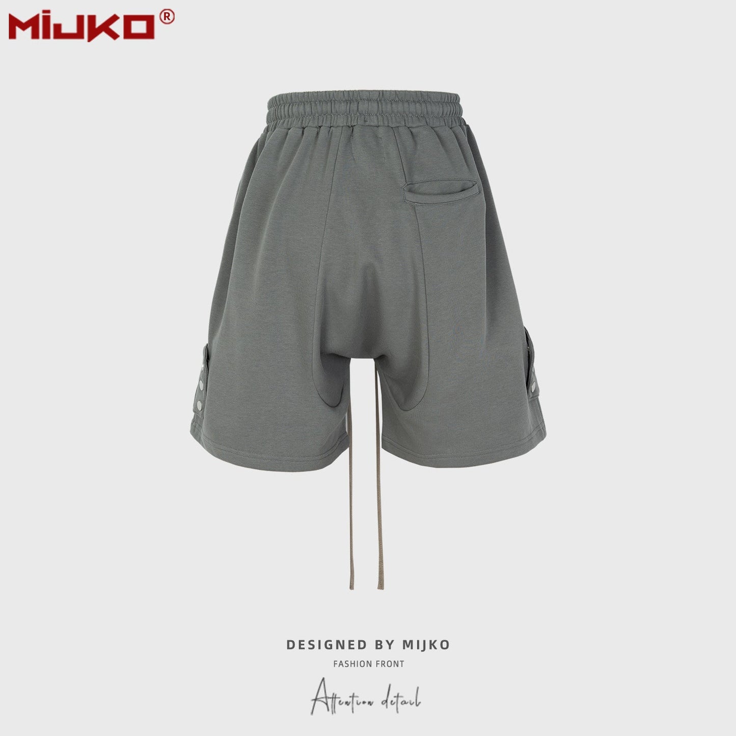 MIJKO Mens Shorts Zip-breasted Casual Unisex Shorts