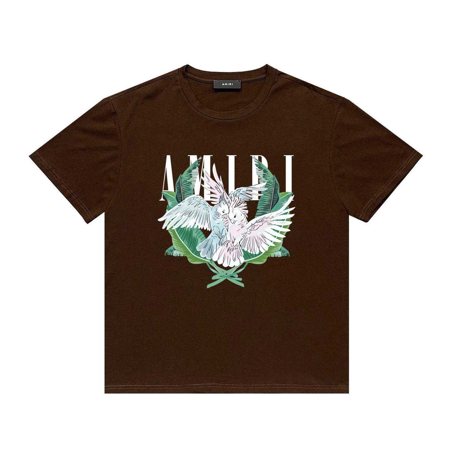 Amiri T Shirt Printed Casual Hip Hop round Neck Short Sleeve T-shirt