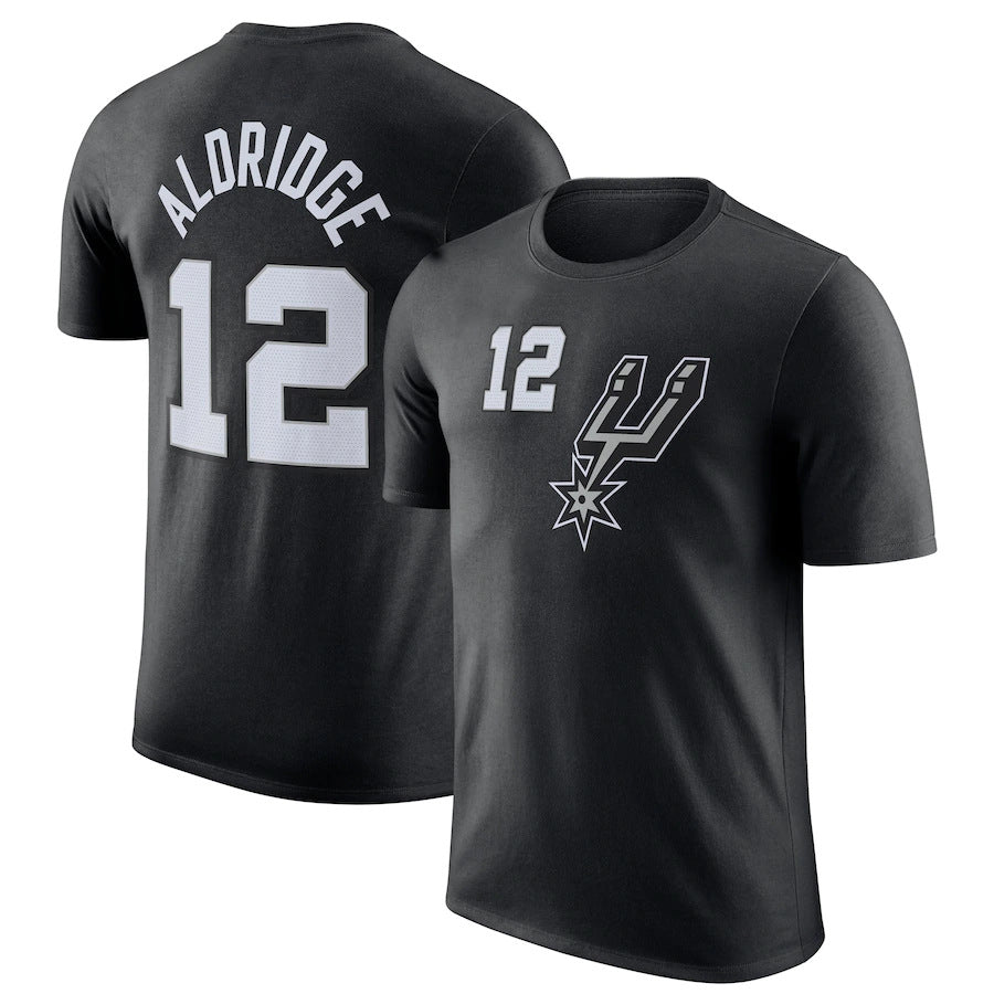 NBA T-Shirts Outdoor Sports T-Shirt Men's NBA Spurs Basketball Jacket Short Sleeve