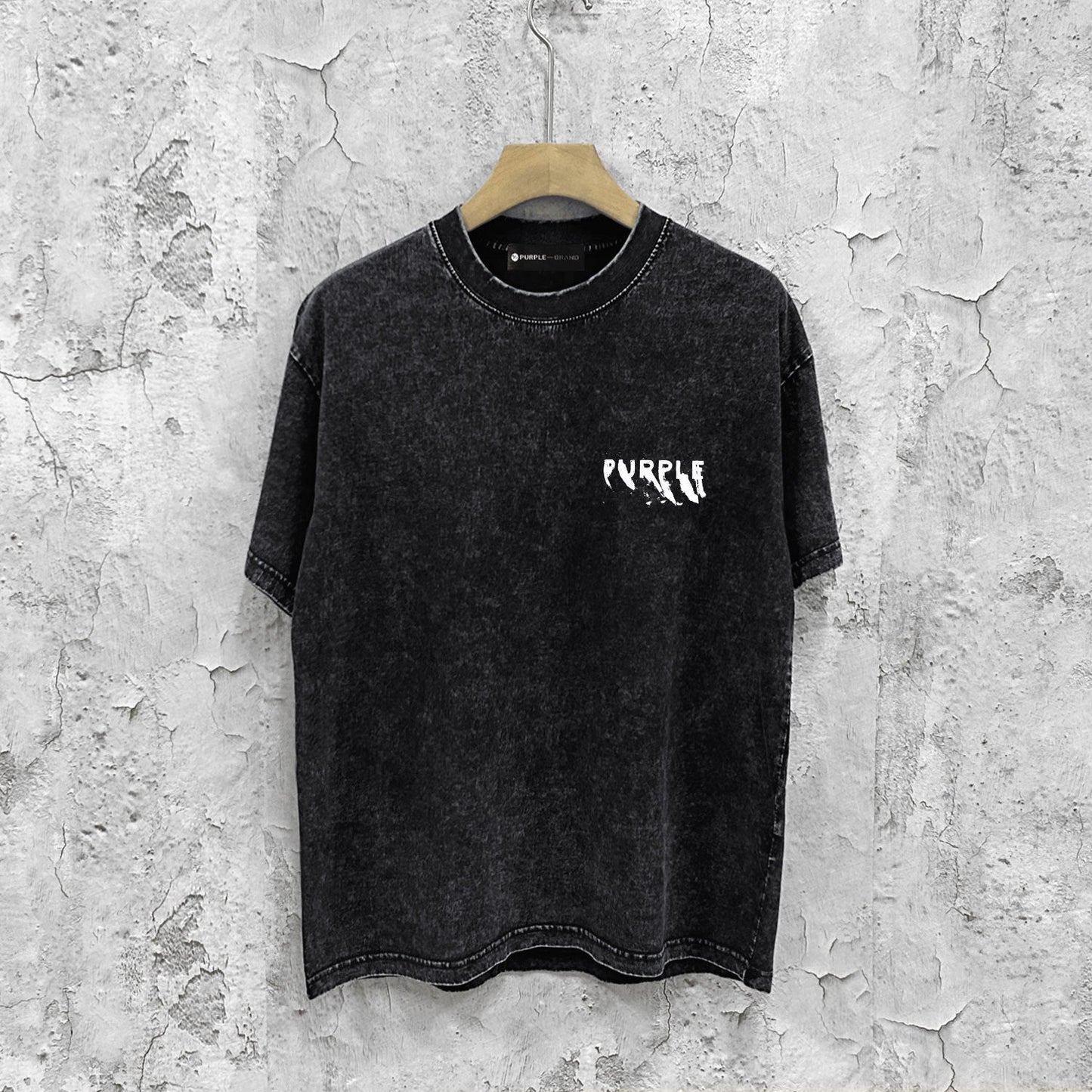 Purple Brand Distressed T Shirts Short Sleeve