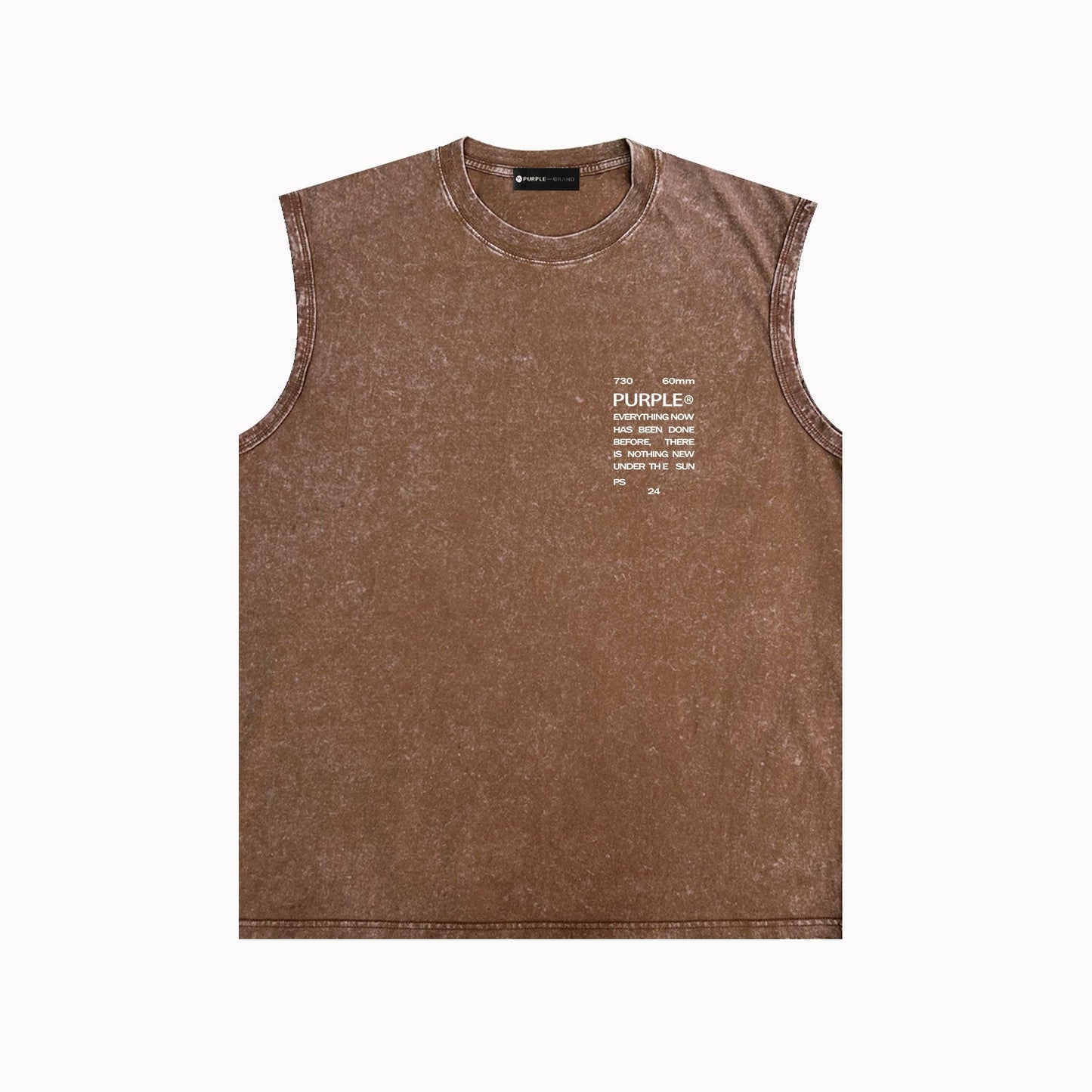 Purple Brand Distressed Tank T Shirts Distressed Sleeveless T-shirt Vest