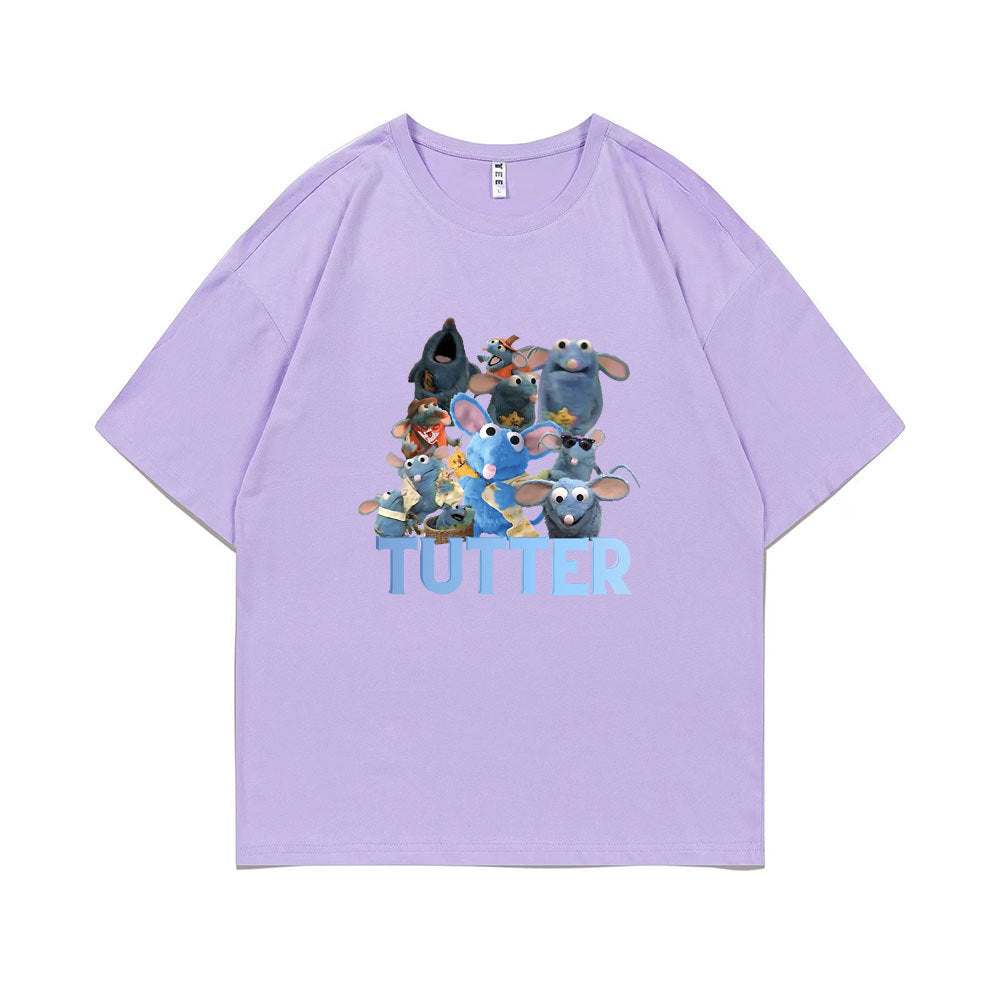 Tutter Rat Meme T-shirt Funny Mouse Print T Shirts