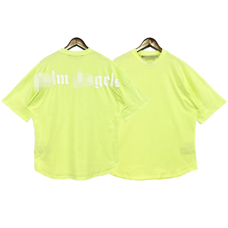 Palm Angle T Shirts Foam Letter Printing Loose