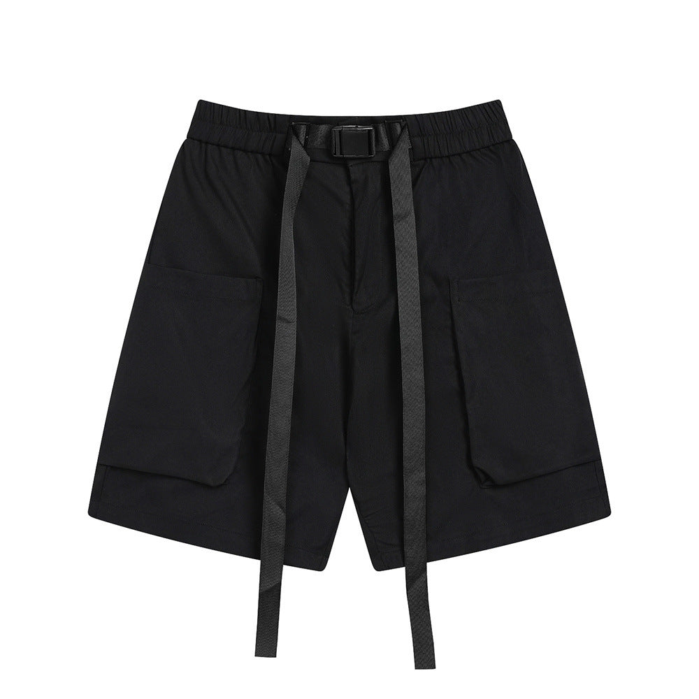 Men Shorts with Belt Tooling Loose Leisure Sports