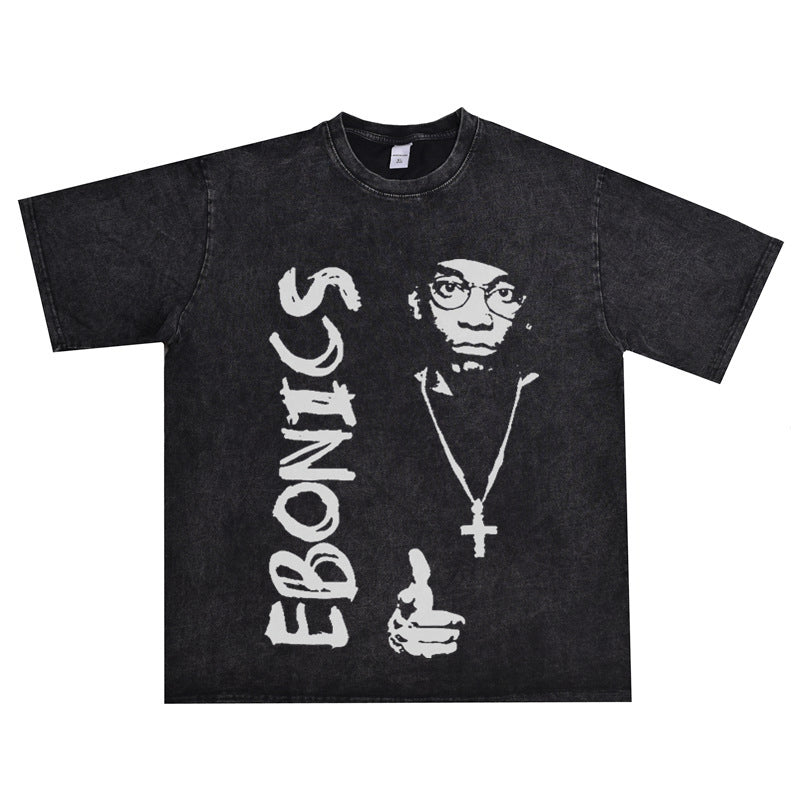 Rock Star T Shirt Lamont Coleman Son of Demons Big L Lamont Coleman Hip Hop Rap Washed Distressed T-shirt