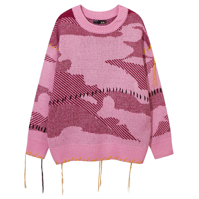 Women Sweater Vintage Knitted Sweater