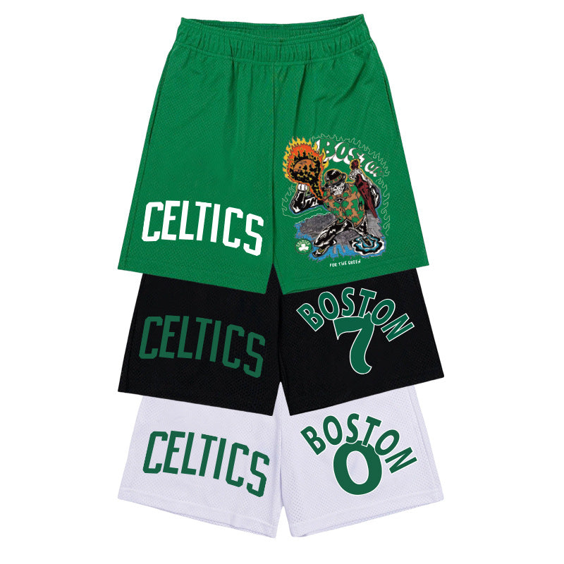 NBA Shorts NAB Celtic Sports Shorts Men's Running Loose Breathable