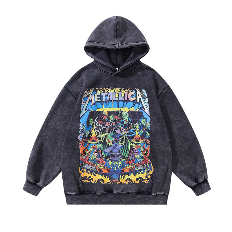 Men Hoodie Vintage Oversize Washed Couple Hoodies