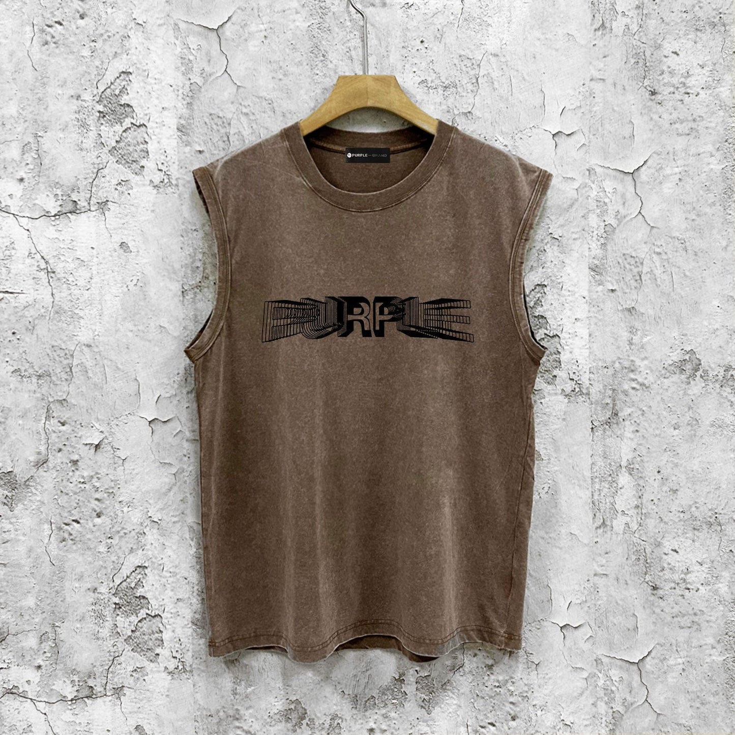 Purple Brand Distressed Tank T Shirts Distressed Sleeveless T-shirt Vest