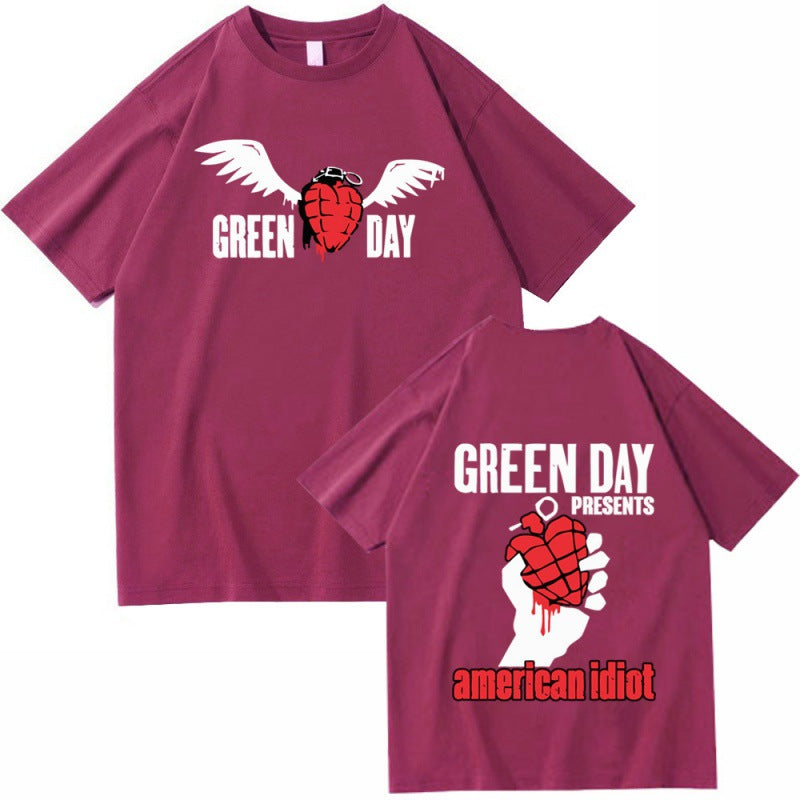 Green Day T Shirt Green Day Saviors Band T-Shirts Unisex Harajuku Hip Hop