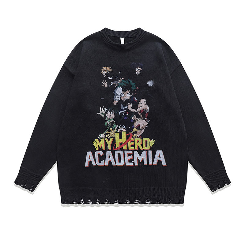 Women Sweater Vintage Printed Idle Style Knitwear