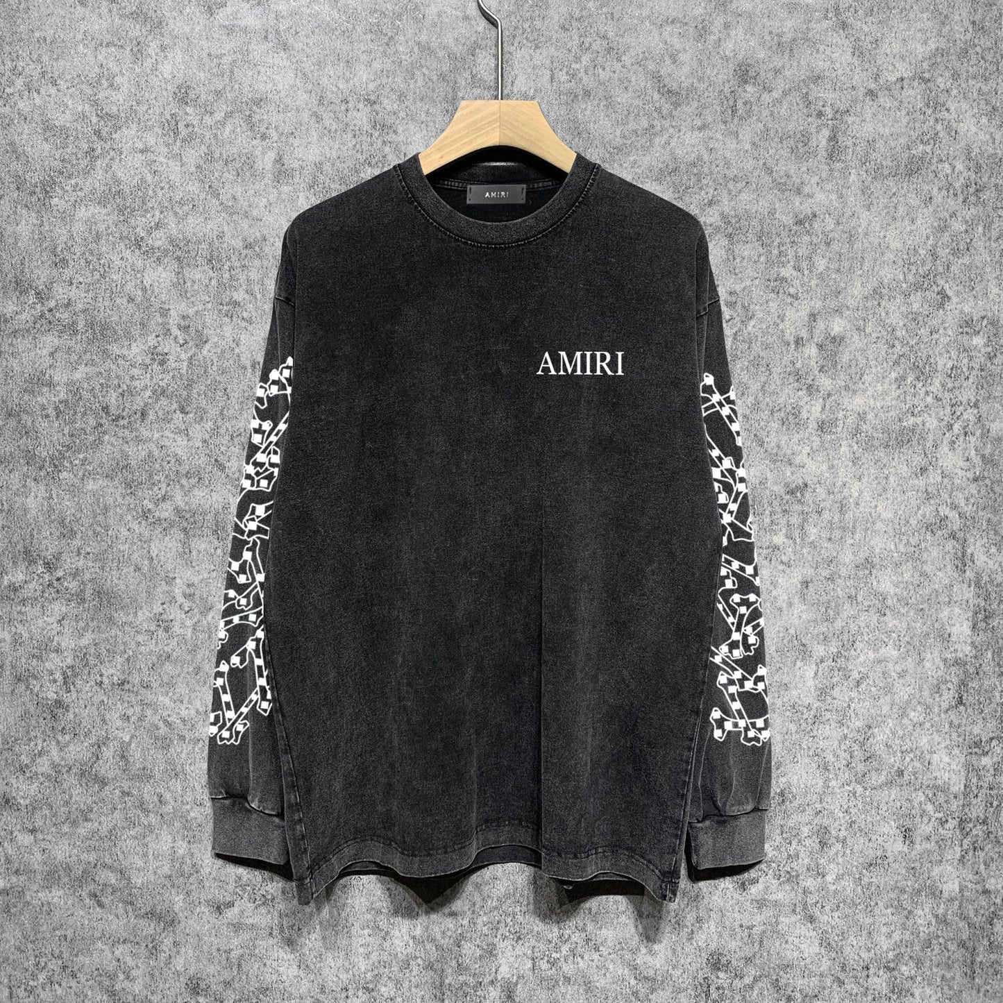 Amiri Long-Sleeve Shirt Personalized Printed Retro Long Sleeve T-shirt