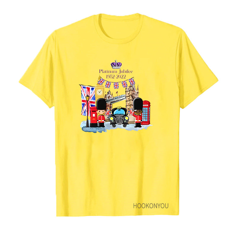 Inspired by Queen's Platinum Jubilee 2022 Elizabeth 70 Years T-shirt Crew Neck T-shirt
