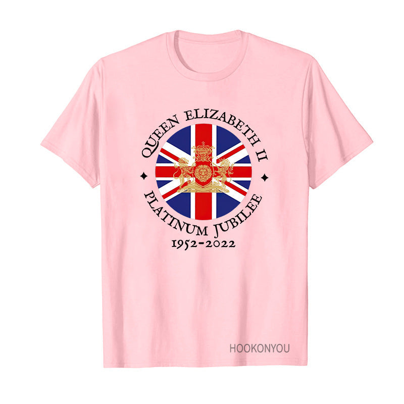 Inspired by Queen's Platinum Jubilee 2022 Elizabeth 70 Years T-shirt Short Sleeve T-shirt