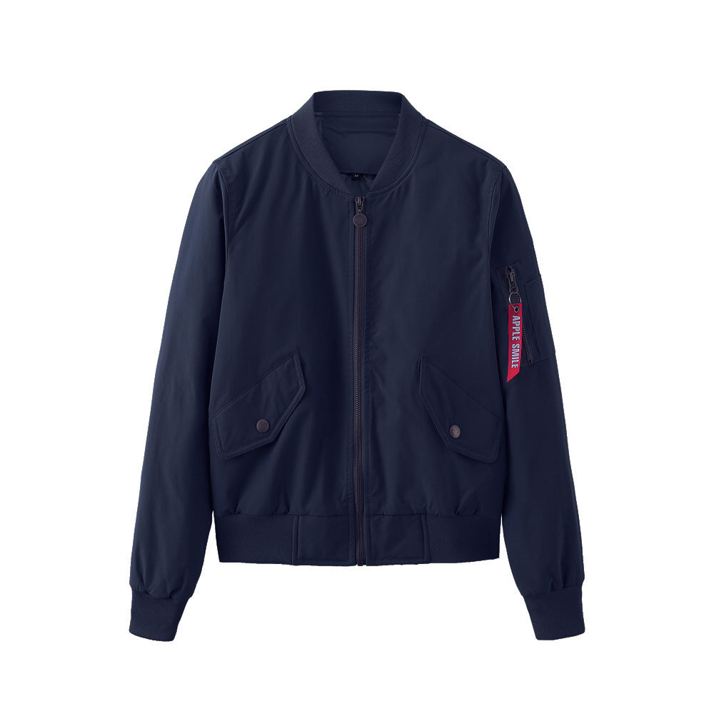 Women Trench Coat Bomber Jacket Women Baseball Jacket Spring and Autumn Flight Suit Long Sleeve Coat
