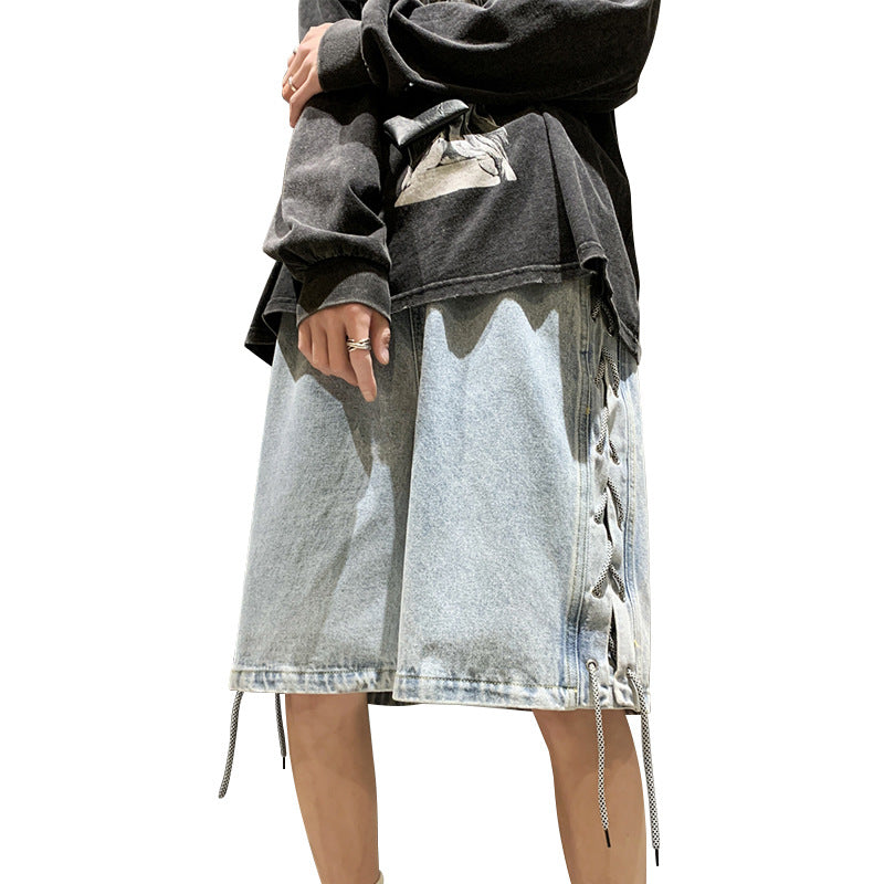 Men Jeans Loose Summer Casual Retro Shorts