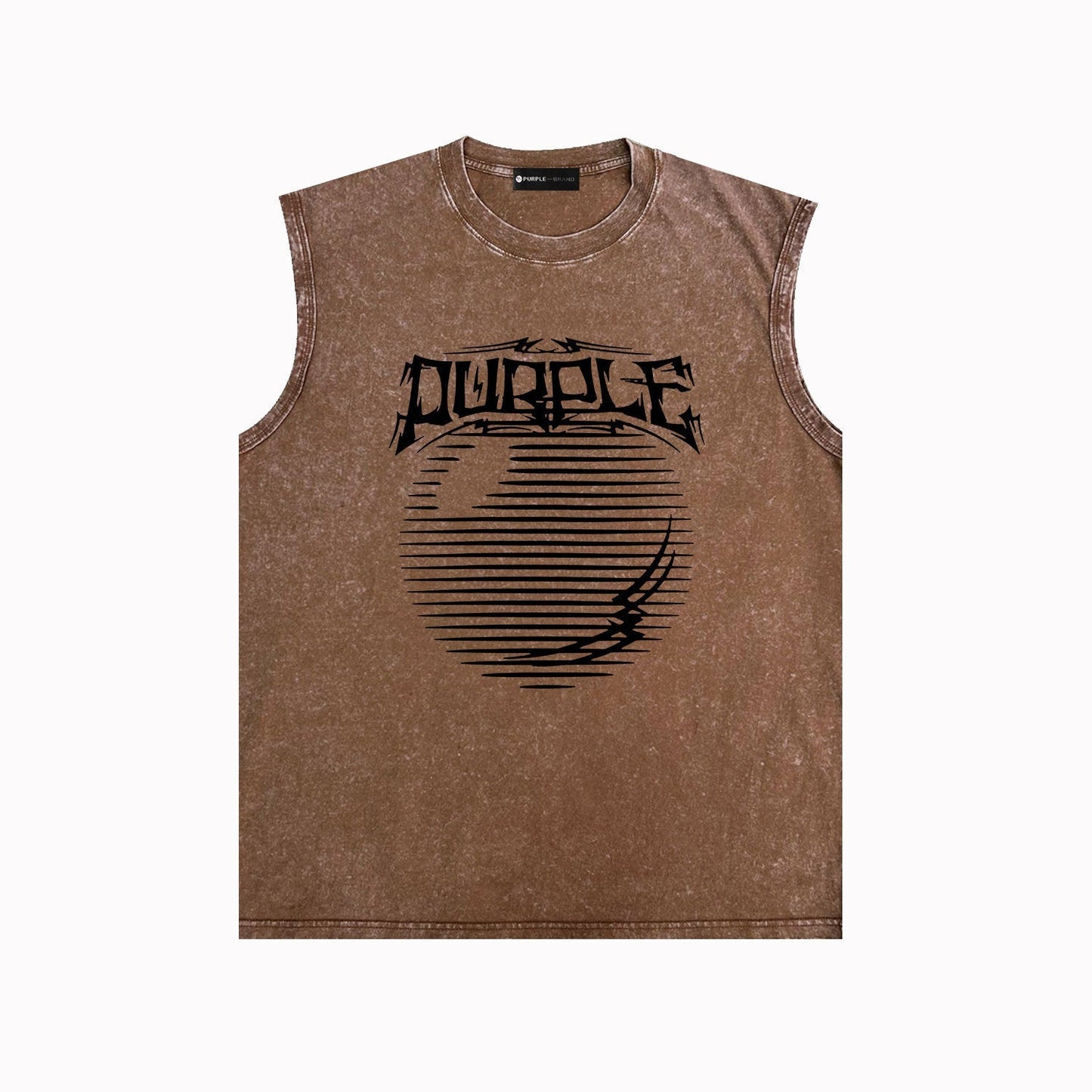 Purple Brand Distressed Tank T Shirts Distressed Sleeveless T-shirt Vest
