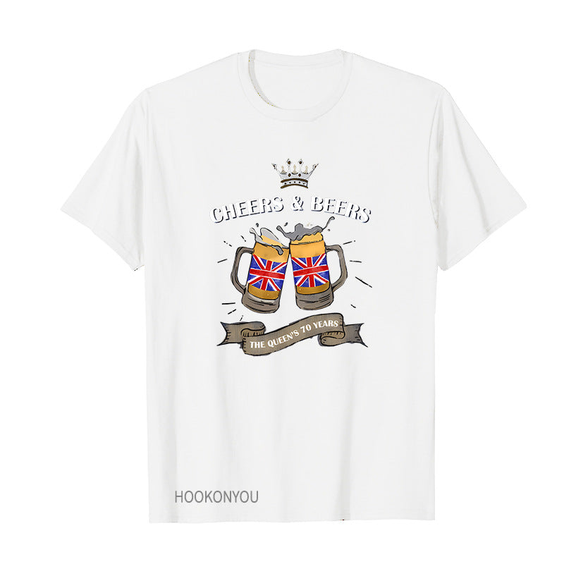 Inspired by Queen's Platinum Jubilee 2022 Elizabeth 70 Years T-shirt Graphic Print Crew Neck Short Sleeve