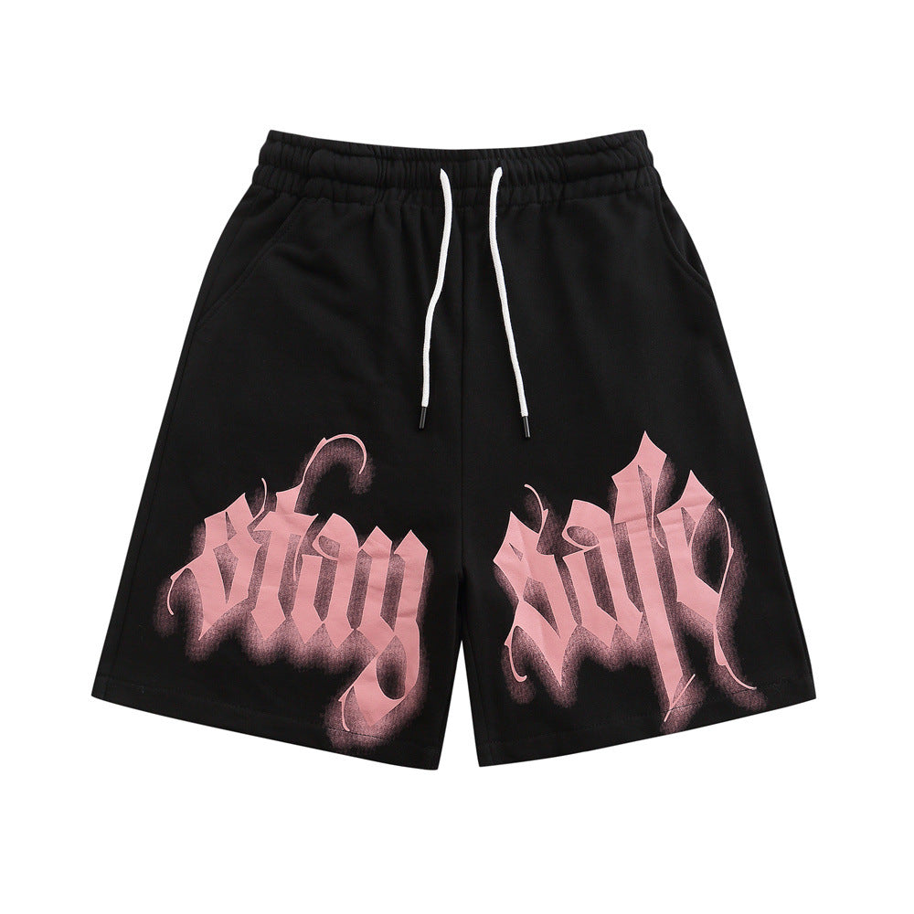 Men Shorts Summer Loose Drawstring Elastic Casual