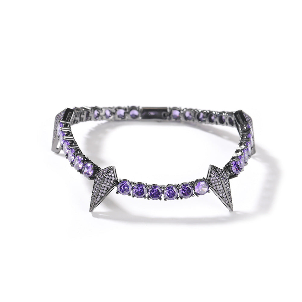 Bracelet Black Panther Bracelet with Diamonds Hip Hop Ins Copper Spectrum St. Valentine's