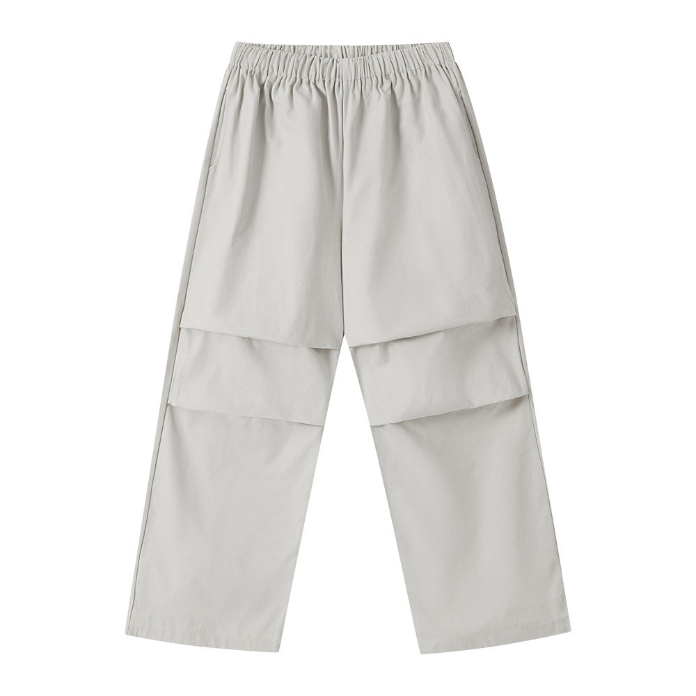 Men Sweatpants Casual Pants Men's Pleated Knee Loose Straight Sports Trousers