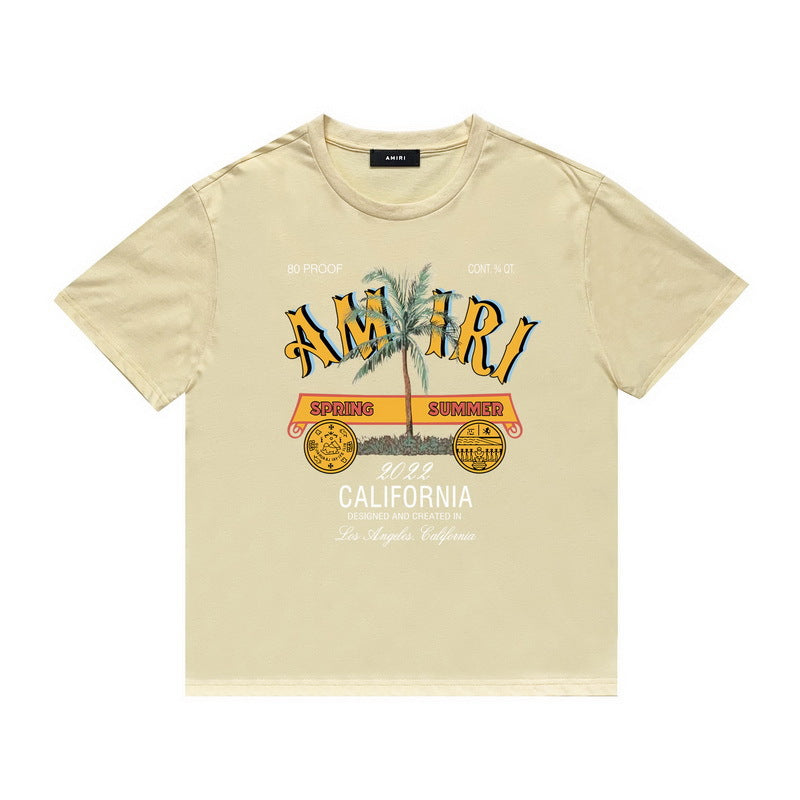 Amiri T Shirt Casual Hip Hop round Neck Short Sleeve T-shirt
