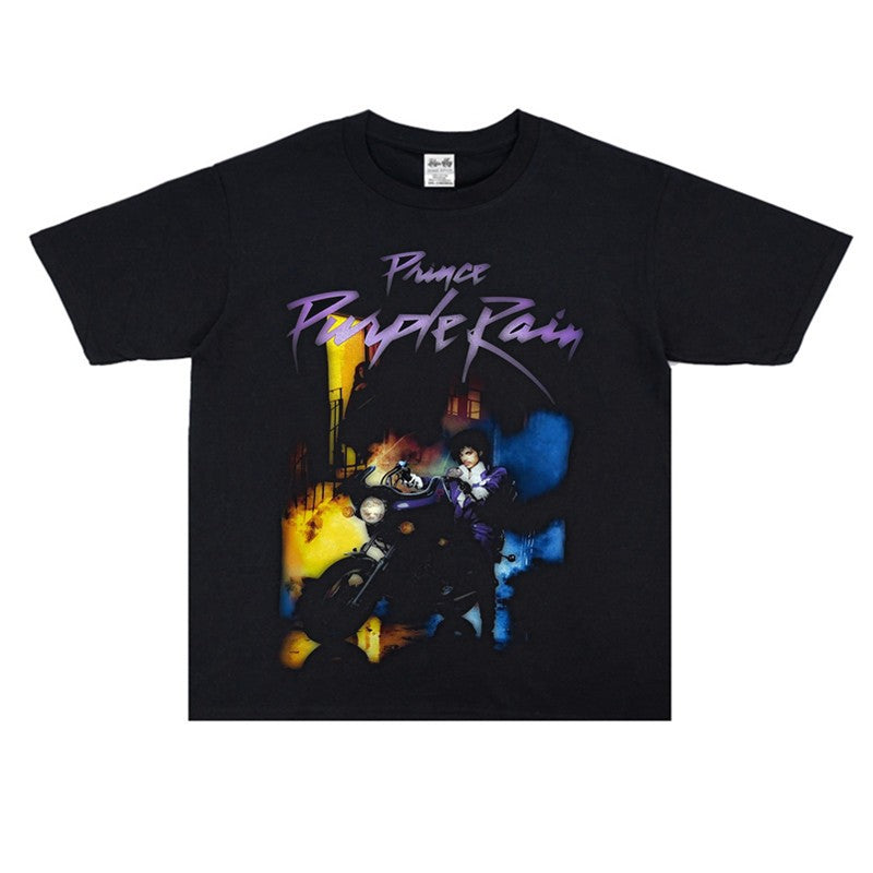 Rock Star T Shirt Prince Rogers Nelson the Artist Loose Print Cotton T-shirt