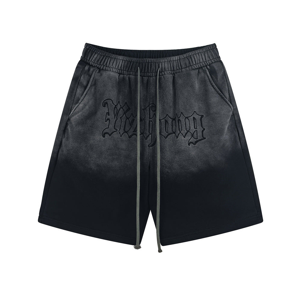 Men Shorts Summer Tie-Dye Loose Embroidery Sports