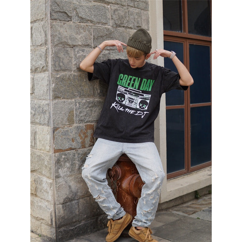 Green Day T Shirt Rock Vintage Loose